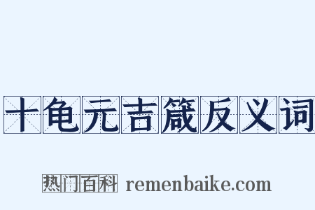 十龟元吉箴反义词是什么意思的图片
